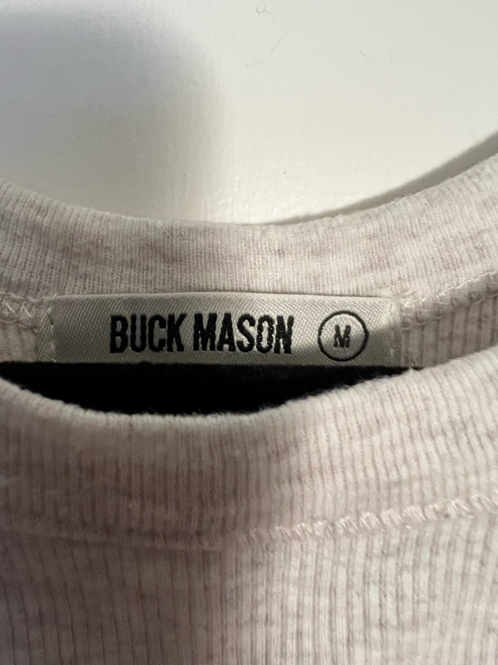 Buck Mason Surplus Rib Tank in Light Grey Heather - Picture 3 of 6